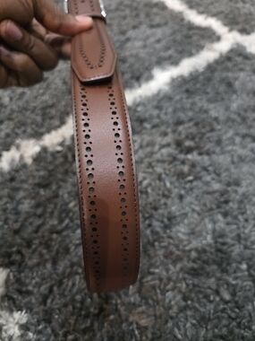 Allen Edmonds Tan Perforated Leather Belt Size 38
